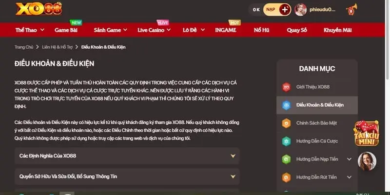 Điều khoản về xử lý vi phạm